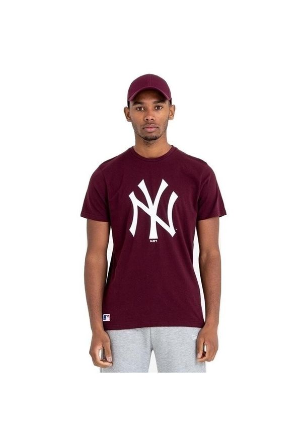 Koszulka New Era New York Yankees logo. Kolor: fioletowy, wielokolorowy, brązowy