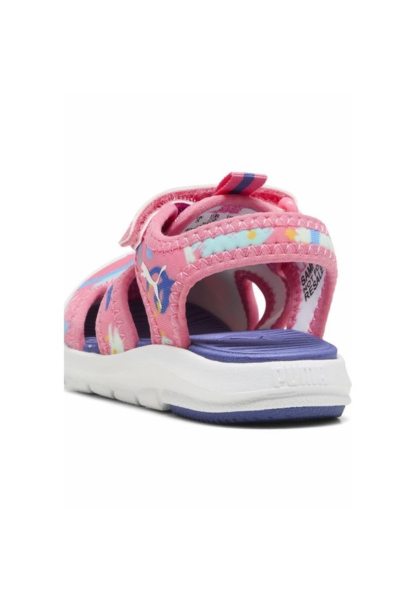 Puma - Sandały dla małych dzieci Fun Racer PUMA Magic Rose Blue Crystal Pink. Zapięcie: rzepy. Kolor: niebieski
