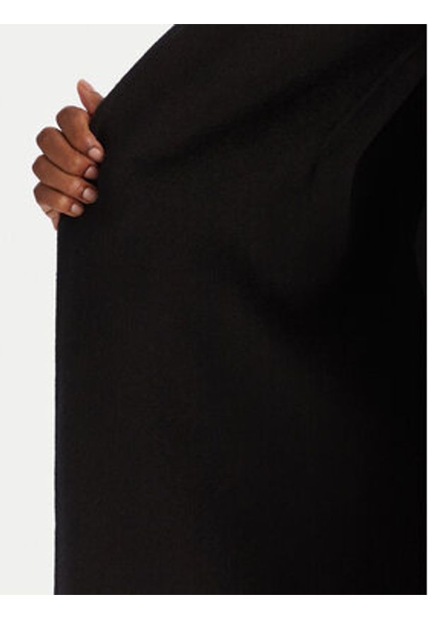 Elisabetta Franchi Płaszcz wełniany CP-68D-56E2-V820 Czarny Regular Fit. Kolor: czarny. Materiał: wełna