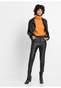 bonprix - Spodnie ze stretchem z mieszanki wiskozy. Kolor: czarny. Materiał: wiskoza. Styl: elegancki #3