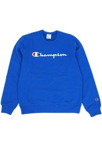 Champion - Męska Bluza Z Okrągłym Dekoltem. Kolor: niebieski