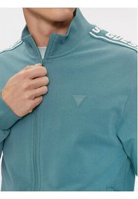 Guess Bluza Full Zip New Arlo Sweatshirt Z2YQ12 K6ZS1 Turkusowy Regular Fit. Kolor: turkusowy. Materiał: bawełna
