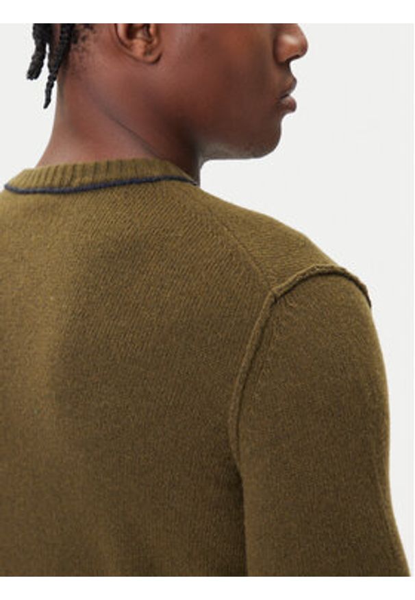 Aeronautica Militare Sweter 252MA1608UL00924 Zielony Regular Fit. Kolor: zielony. Materiał: wełna