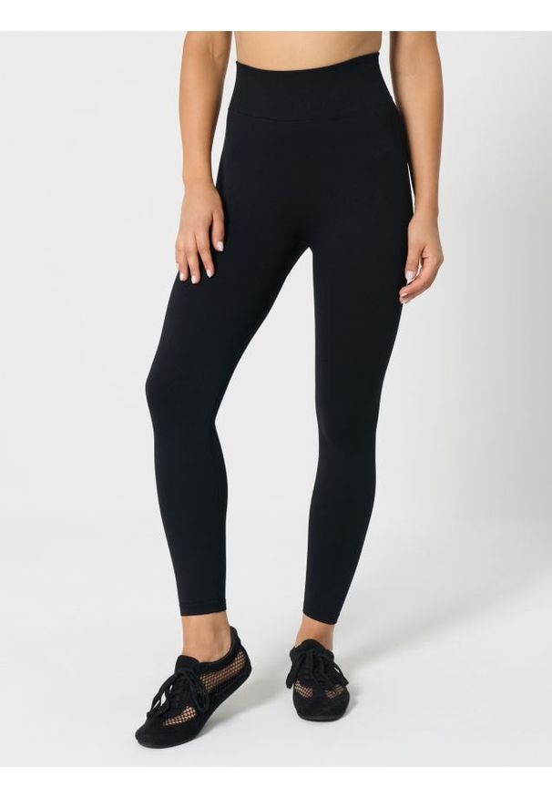 Sinsay - Legginsy sportowe - czarny. Kolor: czarny. Styl: sportowy