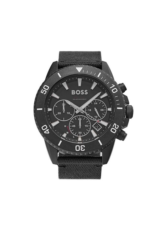 BOSS - Boss Zegarek 1513918 Czarny. Kolor: czarny. Materiał: materiał