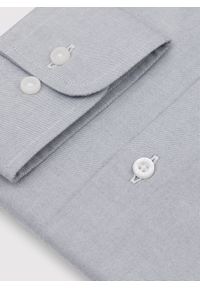 Pako Lorente - PAKO LORENTE – Gładka koszula męska w kolorze szarym. Kolor: szary, beżowy, niebieski, wielokolorowy. Materiał: bawełna. Długość rękawa: długi rękaw. Długość: długie. Wzór: gładki #10