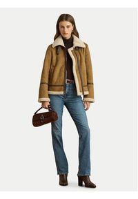 Lauren Ralph Lauren - LAUREN RALPH LAUREN Kurtka z imitacji skóry 297P04122002 Brązowy Regular Fit. Kolor: brązowy. Materiał: syntetyk #5