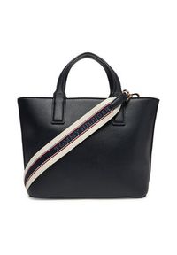 TOMMY HILFIGER - Tommy Hilfiger Torebka AW0AW17448 Granatowy. Kolor: niebieski. Materiał: skórzane #5