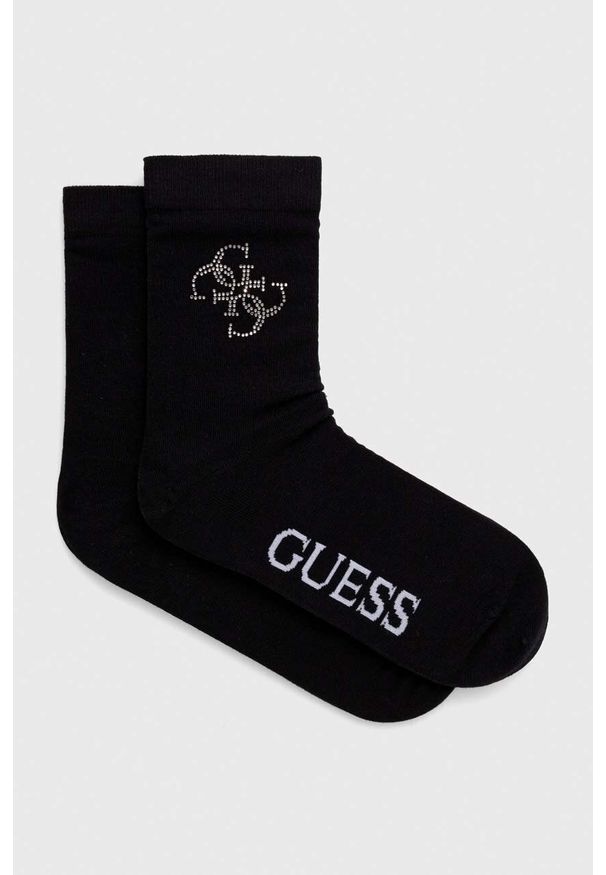 Guess skarpetki damskie kolor czarny. Kolor: czarny