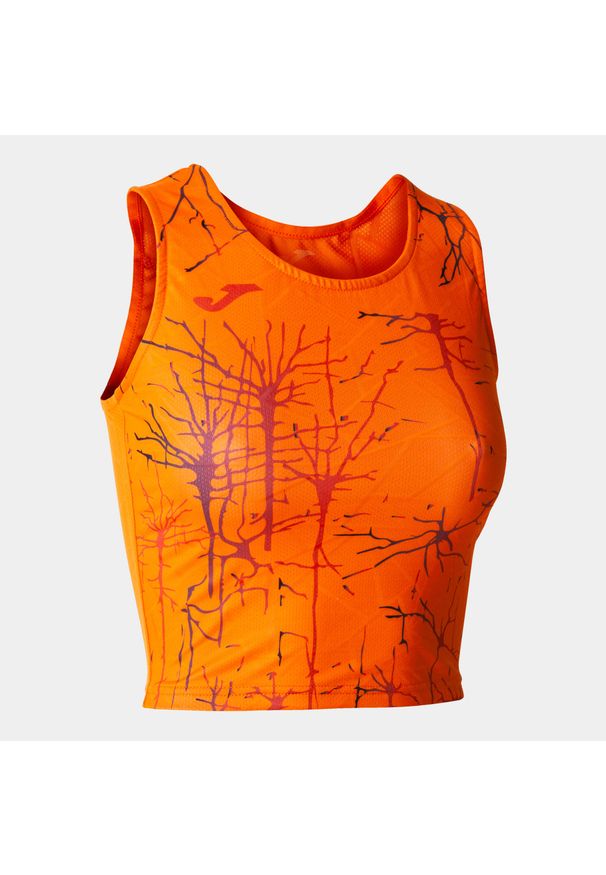 Tank top do biegania damski Joma Elite IX Crop top. Kolor: pomarańczowy