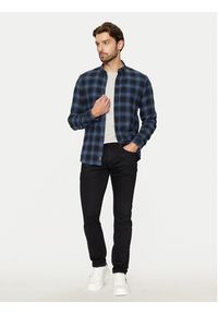 Blend Koszula 20717421 Granatowy Slim Fit. Kolor: niebieski. Materiał: bawełna