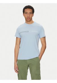 Tommy Jeans T-Shirt Entry Graphic DM0DM20779 Niebieski Slim Fit. Kolor: niebieski. Materiał: bawełna