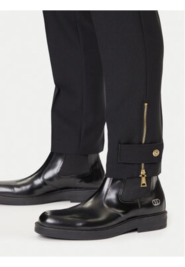 Versace Jeans Couture Spodnie materiałowe 79GAA128 N0136 Czarny Slim Fit. Kolor: czarny. Materiał: syntetyk