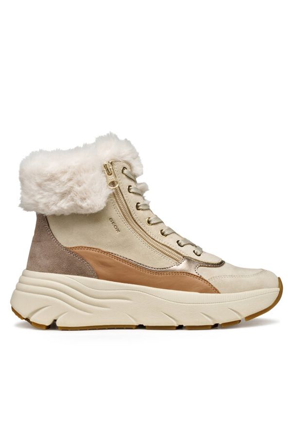 Geox Sneakersy D Diamanta D56UFB 02285 CH65A Beżowy. Kolor: beżowy. Materiał: zamsz, skóra
