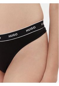 Hugo - HUGO Stringi Thong Stripe Pyp 50545700 Czarny. Kolor: czarny. Materiał: bawełna #3