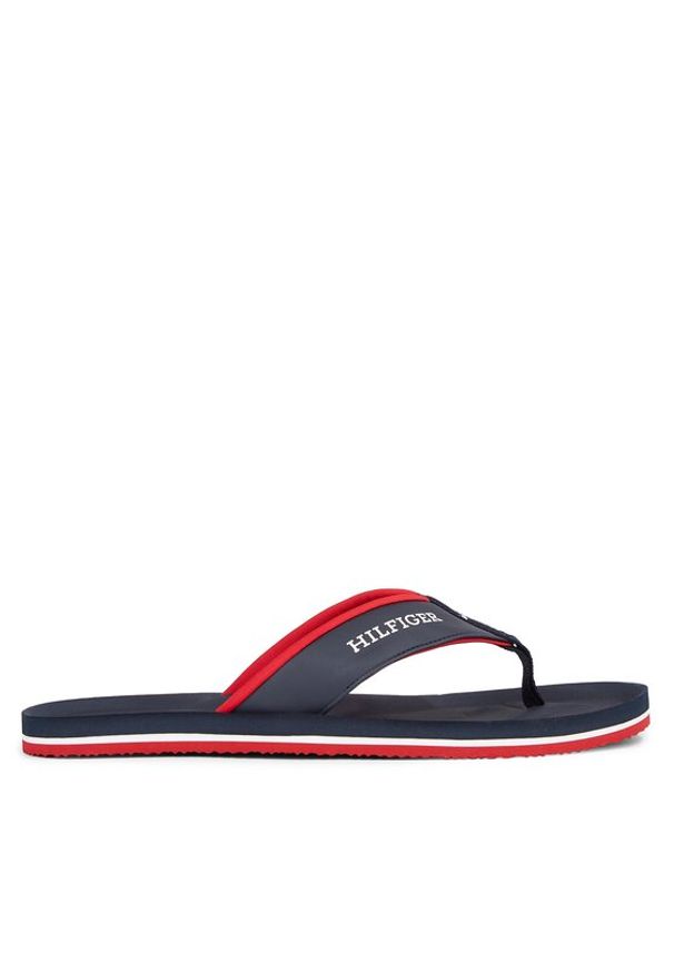 TOMMY HILFIGER - Tommy Hilfiger Japonki Comfort Hilfiger Beach Sandal FM0FM05029 Niebieski. Kolor: niebieski