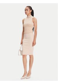 Guess Spódnica ołówkowa W4BD53 Z37K0 Beżowy Regular Fit. Kolor: beżowy. Materiał: syntetyk
