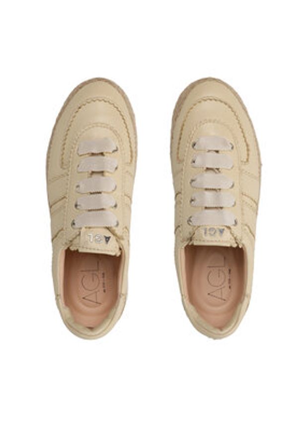 AGL Espadryle Leda Rope D936107PISOFTY0241 Beżowy. Kolor: beżowy. Materiał: skóra