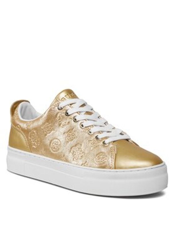 Guess Sneakersy Gianele4 FLPGN4 LEL12 Złoty. Kolor: złoty. Materiał: skóra