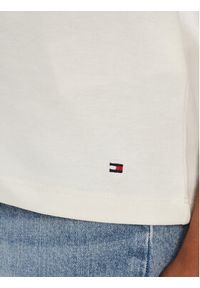 TOMMY HILFIGER - Tommy Hilfiger T-Shirt Gold Button WW0WW45628 Biały Regular Fit. Kolor: biały. Materiał: bawełna #5