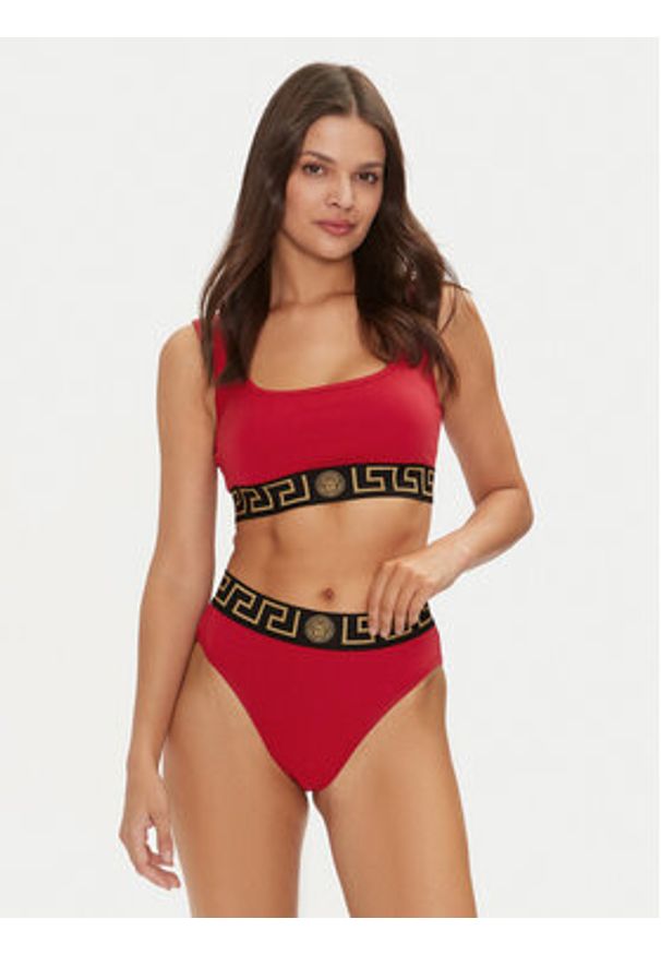VERSACE - Versace Biustonosz top 1013323 1A10011 Czerwony. Kolor: czerwony. Materiał: bawełna