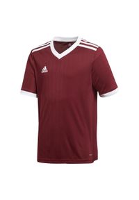 Adidas - Koszulka piłkarska dla dzieci adidas Tabela 18 Jersey junior. Kolor: brązowy, wielokolorowy, czerwony. Materiał: jersey. Sport: piłka nożna