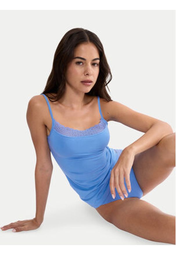 Triumph Top Feel Of Modal 10221654 Niebieski Slim Fit. Kolor: niebieski