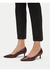 Gino Rossi - GINO ROSSI Czółenka DANI-V1937-31-1 Bordowy. Kolor: czerwony. Materiał: skóra. Obcas: na szpilce #8