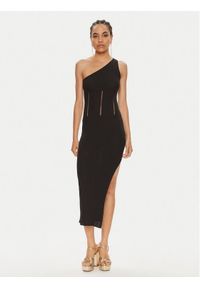 TwinSet - TWINSET Sukienka dzianinowa 241TT3151 Czarny Slim Fit. Kolor: czarny. Materiał: syntetyk #1