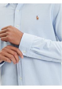 Polo Ralph Lauren Koszula 710932545013 Błękitny Slim Fit. Typ kołnierza: polo. Kolor: niebieski. Materiał: bawełna