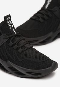 Born2be - Czarne Sneakersy Forgann. Kolor: czarny. Materiał: guma, materiał. Szerokość cholewki: normalna. Wzór: aplikacja