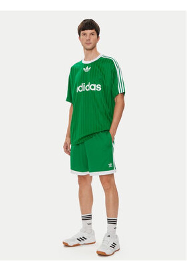 Adidas - adidas Szorty sportowe Mock Eyelet IZ2448 Zielony Regular Fit. Kolor: zielony. Materiał: syntetyk. Styl: sportowy