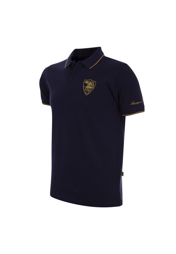 COPA FOOTBALL - AS Roma koszulka polo Heritage Niebieski. Typ kołnierza: polo. Kolor: niebieski. Materiał: materiał. Sport: piłka nożna