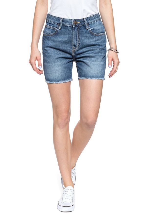 Lee - DAMSKIE SPODENKI LEE BOYFRIEND SHORT FLICK DARK L37NLJKA 112108090. Materiał: jeans