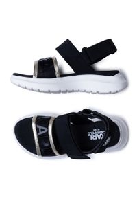 Karl Lagerfeld sandały dziecięce Z19069.36.39 kolor czarny. Zapięcie: rzepy. Kolor: czarny. Obcas: na platformie #2