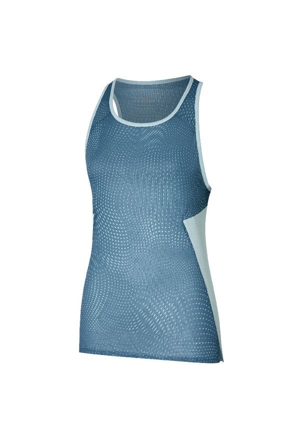 Damski tank top Mizuno. Kolor: niebieski, wielokolorowy. Sport: bieganie