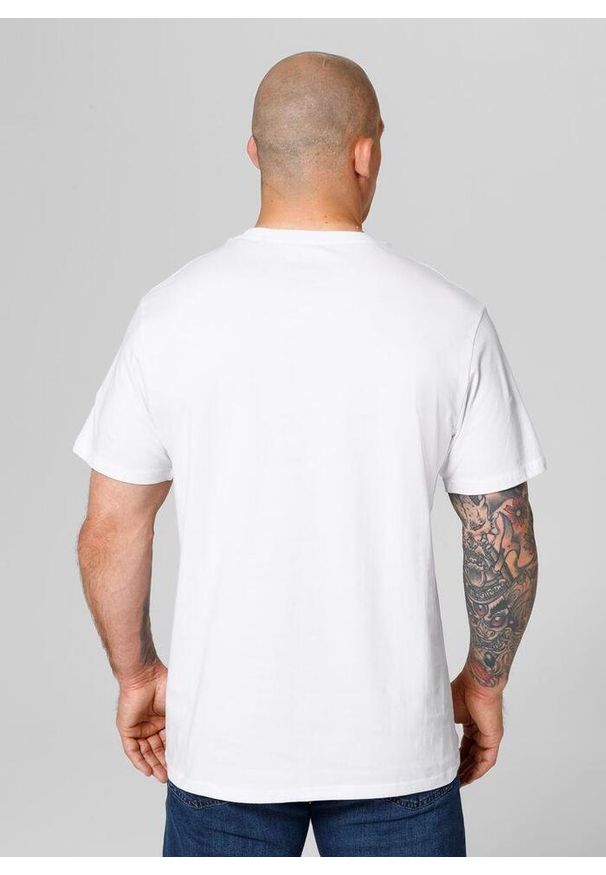 PITBULL - Koszulka męska Pitbull San Diego Dog. Kolor: biały. Sport: turystyka piesza