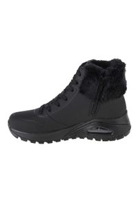 skechers - Buty do chodzenia damskie Skechers Uno Rugged Fall Air. Wysokość cholewki: za kostkę. Zapięcie: sznurówki. Kolor: czarny. Materiał: syntetyk, materiał. Szerokość cholewki: normalna. Model: Skechers Sport. Sport: turystyka piesza