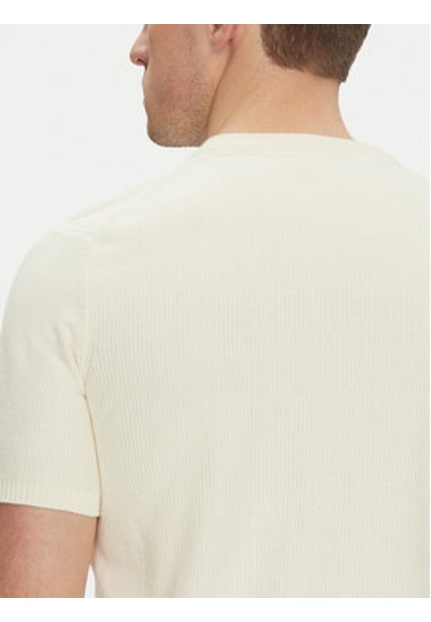 JOOP! Jeans Sweter 15 JJK-14Simoro 30045813 Beżowy Modern Fit. Kolor: beżowy. Materiał: bawełna