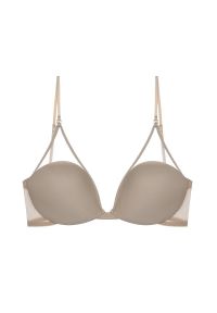 Intica - Stanik bez fiszbin z wygodnej tkaniny Shantimitra. Kolor: beżowy. Materiał: tkanina