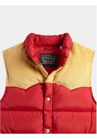 Levi's® Bezrękawnik Western Super Puffer A5634-0003 Czerwony Regular Fit. Kolor: czerwony. Materiał: syntetyk. Długość rękawa: bez rękawów