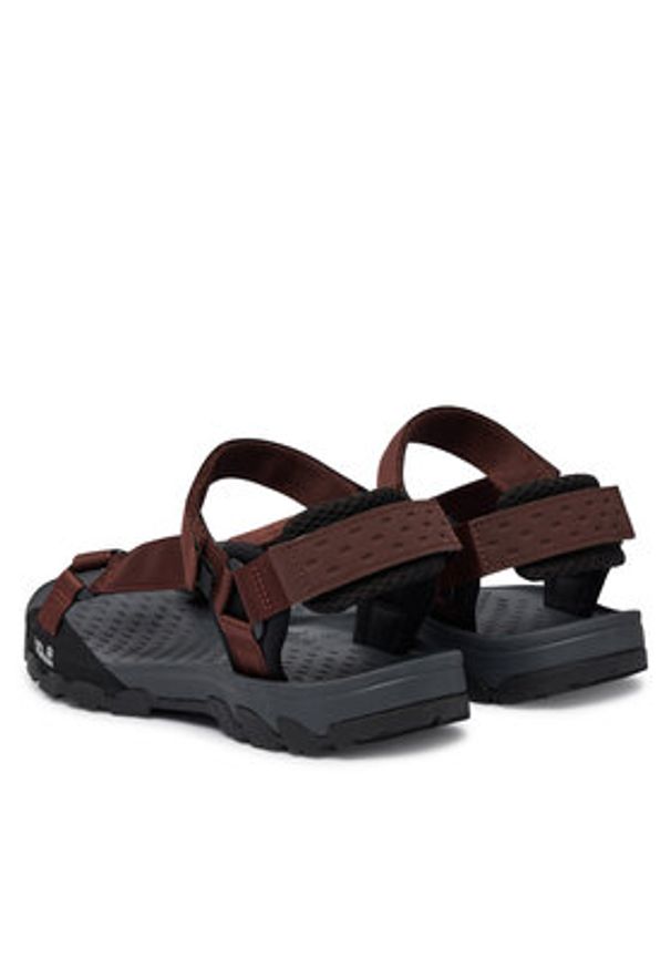 Jack Wolfskin Sandały Ridge A65589 Brązowy ciemny. Kolor: brązowy. Materiał: materiał