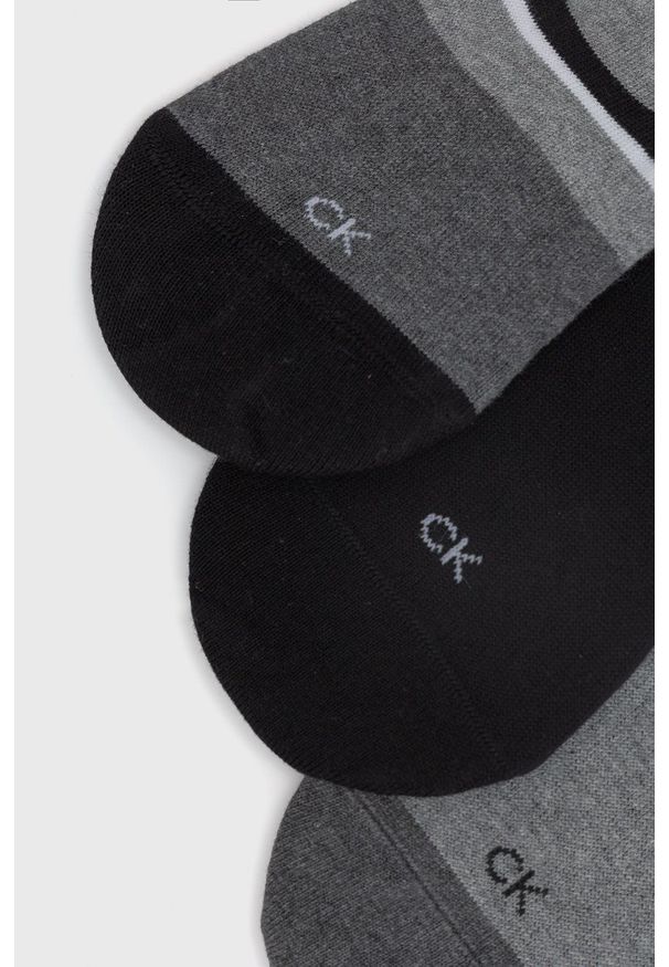 Calvin Klein skarpetki (3-pack) męskie kolor czarny. Kolor: czarny. Materiał: bawełna