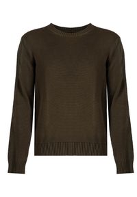 Les Hommes Sweter | LKK112-603A | Jumper With Nylon | Mężczyzna | Khaki, Wojskowa Zieleń. Okazja: na co dzień. Kolor: brązowy. Materiał: bawełna. Styl: militarny #2