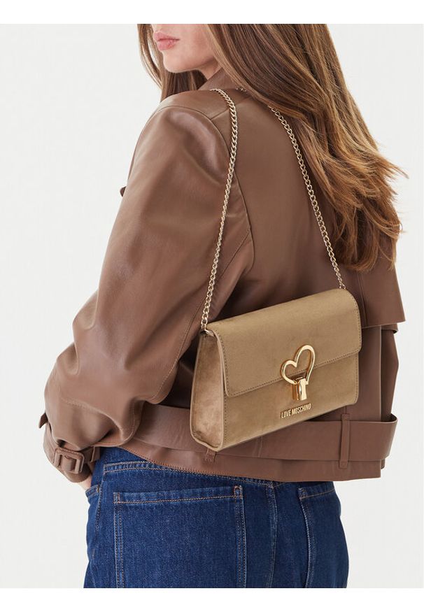 Love Moschino - LOVE MOSCHINO Torebka JC4327PP0NKX0105 Beżowy. Kolor: beżowy. Materiał: skórzane