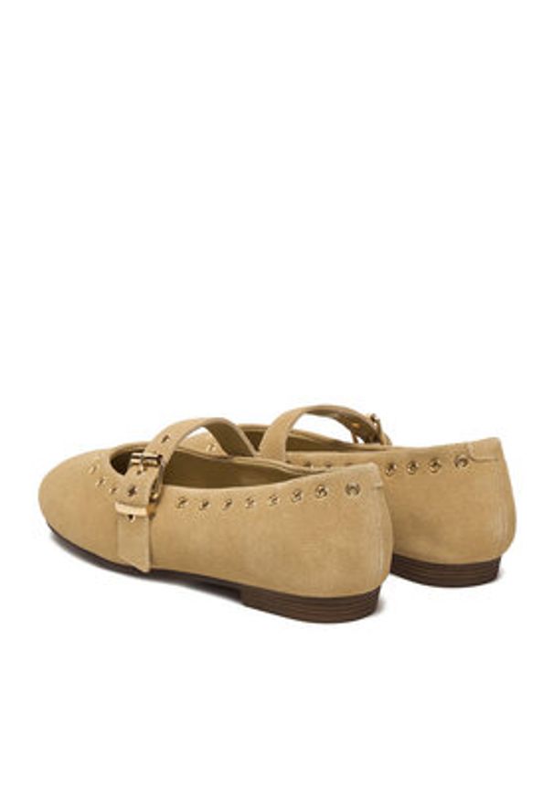 Lasocki Baleriny CEO-HY62517-2 Beżowy. Kolor: beżowy. Materiał: skóra, zamsz