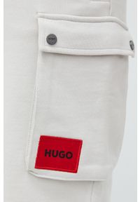 Hugo - HUGO szorty bawełniane męskie kolor biały. Okazja: na co dzień. Kolor: szary. Materiał: bawełna. Styl: casual #4
