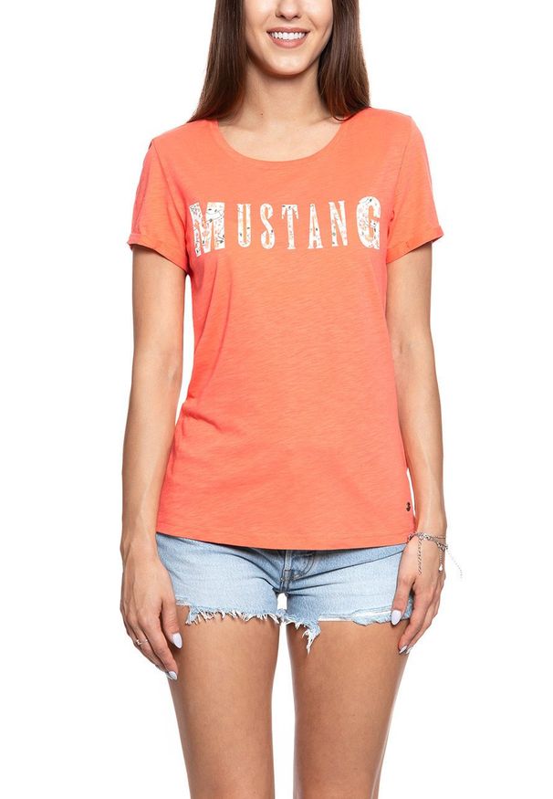 Mustang - MUSTANG T SHIRT DAMSKI Alexia C Print 1009058 8139. Wzór: nadruk