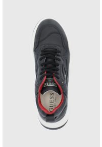 Guess buty kolor czarny. Nosek buta: okrągły. Zapięcie: sznurówki. Kolor: czarny. Materiał: skóra, guma #3