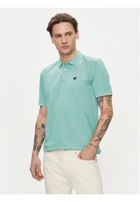 Wrangler Polo Refined 112350393 Zielony Regular Fit. Typ kołnierza: polo. Kolor: zielony. Materiał: bawełna #1